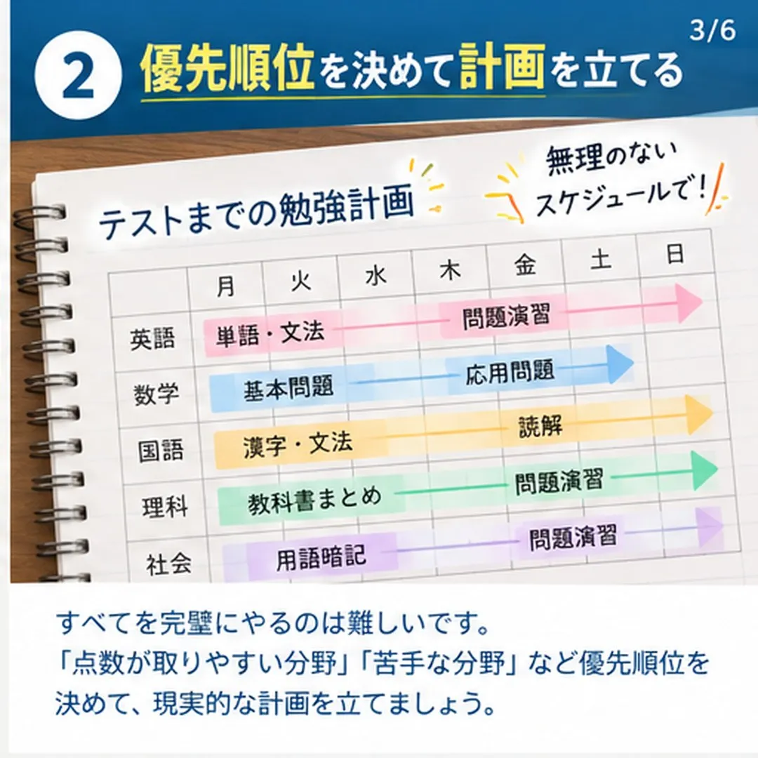 テスト前、『何からやればいいか分からない』で止まってない？📚