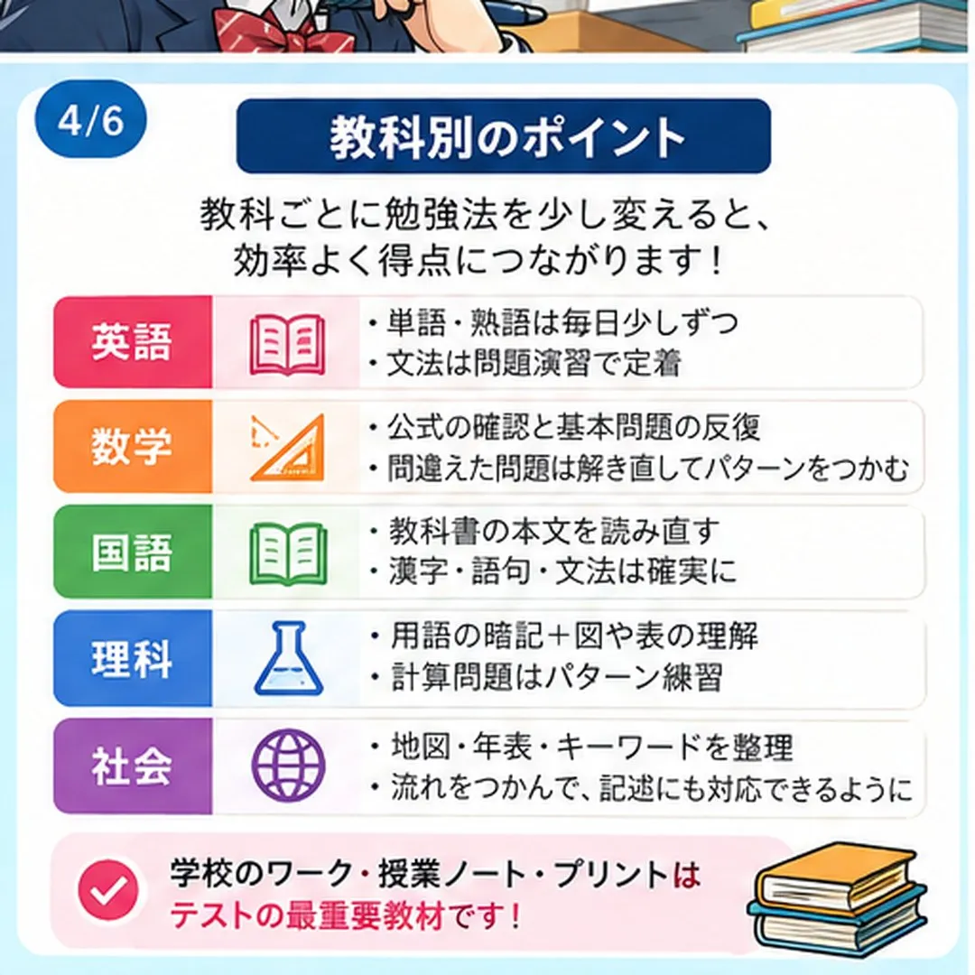 📚 テスト1週間前、何から勉強する？