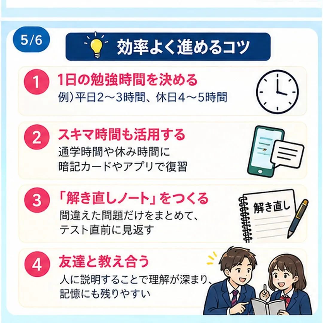 📚 テスト1週間前、何から勉強する？